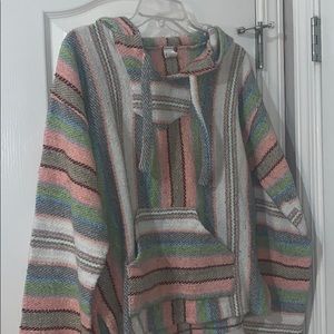 Pink and White Drug Rug